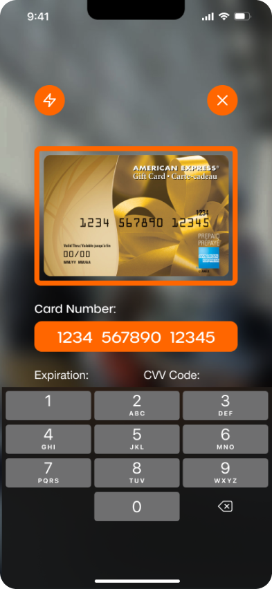 enter cvv screen mockup