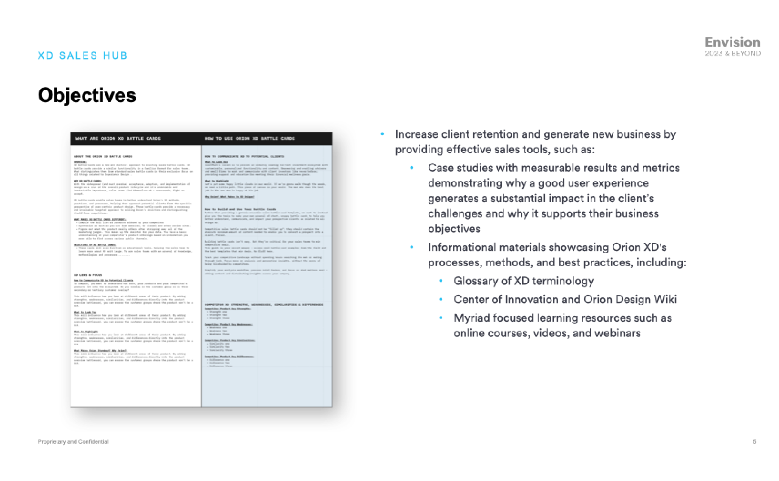 results – xd hub objectives 2 mockup