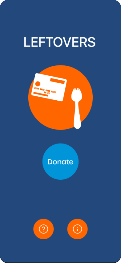 start donate screen mockup